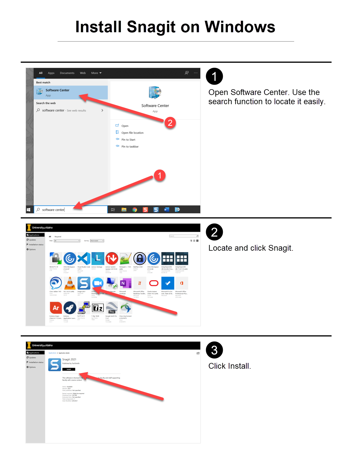 Install Snagit on Windows